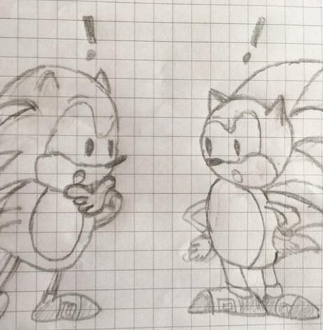 Classic Sonic and American Classic Sonic