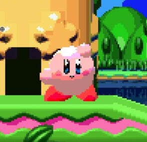 Pre-rendered style Kirby sprite