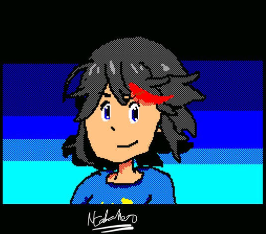 Ryuko Matoi in Mario Paint