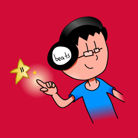 First digitially hand-drawn piece, OC "Nick"