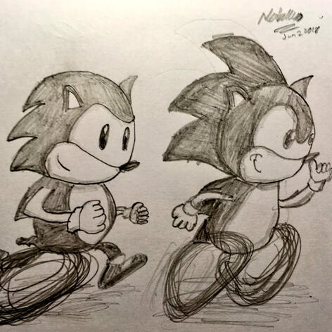 Classic Sonic and American Classic Sonic