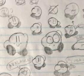 Kirby sketchbook drawings