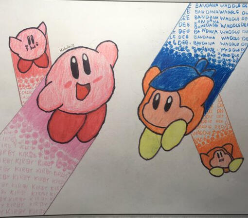 Kirby, Waddle Dee and their past selves